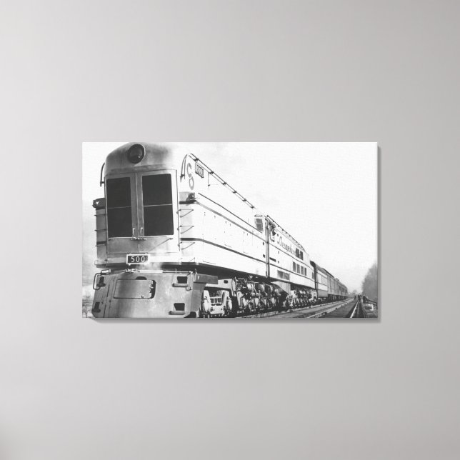 Lienzo Ferrocarril Chesapeake & Ohio Locomotora "500" (Anverso)