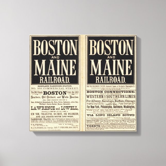Lienzo Ferrocarril de Boston y Maine (Anverso)