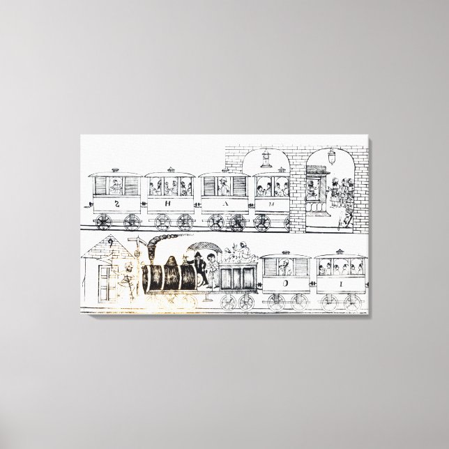 Lienzo Ferrocarril de la India (Anverso)