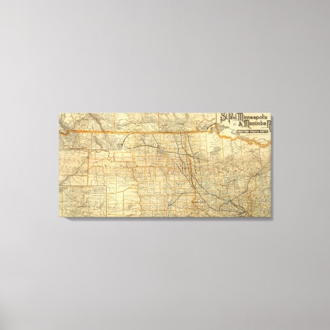 Lienzo Ferrocarril de St Paul, Minneapolis y Manitoba (Anverso)