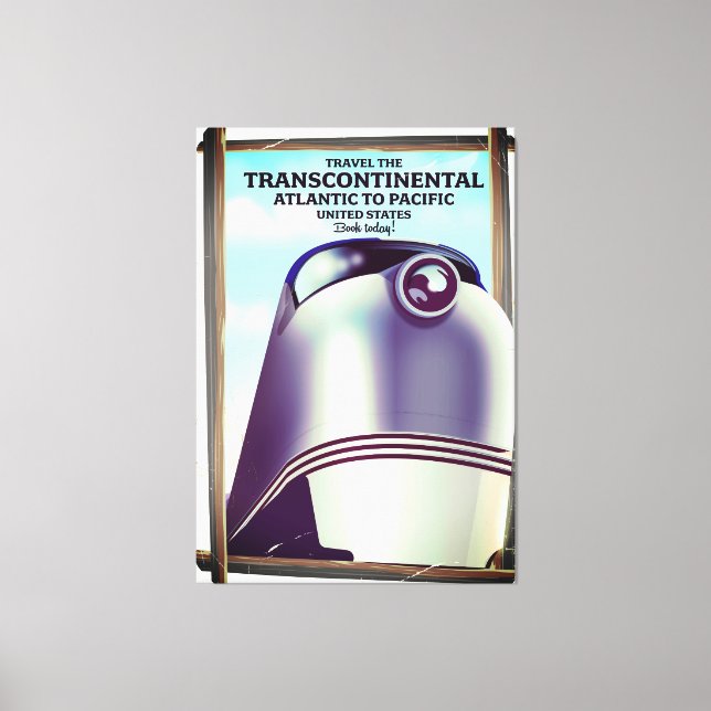 Lienzo Ferrocarril Transcontinental EE. UU. (Anverso)