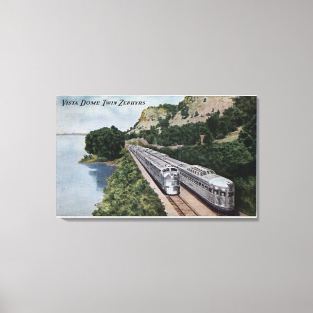 Lienzo Ferrocarril Vista Dome Twin Zephers (Anverso)
