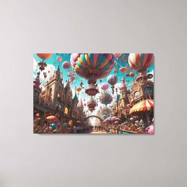 Lienzo Festival de Globos de Carnaval (Anverso)