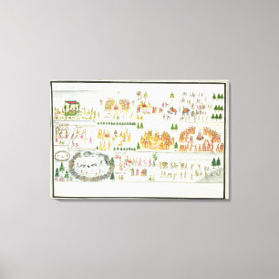 Lienzo Festivales hindúes incluyendo Dasehra, Diwali y