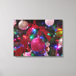 Lienzo Festividad colorida del árbol de Navidad multicolo