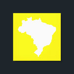 Lienzo Festividad de limón en Brasil en Emporiomoffa<br><div class="desc">Esquema del mapa de Brasil en blanco con colores contrastantes en la paleta festiva de Brasil de Emporio Moffa inspirada en la bandera nacional,  el carnaval y la industria cafetera.</div>
