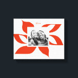 Lienzo Festividad gráfica de Poinsettia<br><div class="desc">Interpretación gráfica de una poinsettia en color personalizado. Personalizar el texto,  elige tu papel o transfiere a otro producto de impresión. Foto de plantilla: Freepik.com</div>