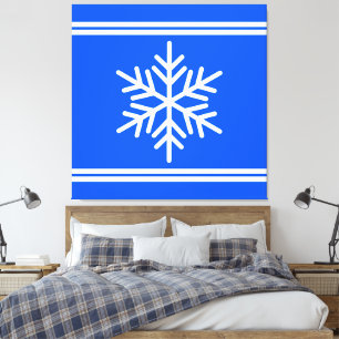 Lienzo Festividad Real de la Carreras Blanca Azul franjas