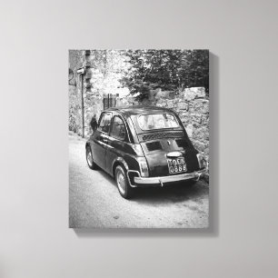 Lienzo FIAT 500 coche en blanco y negro