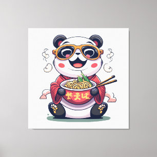 Lienzo Fideos de Panda