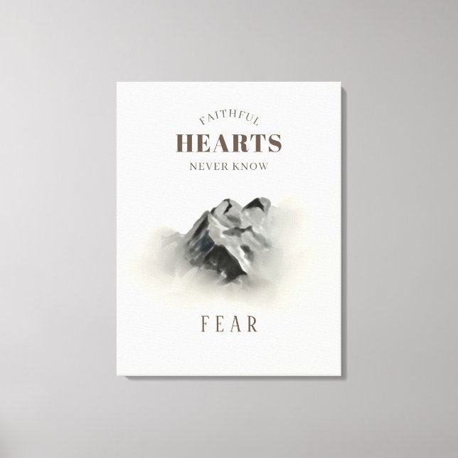 Lienzo Fiel Inspiración Cita Acuática Montaña (Anverso)