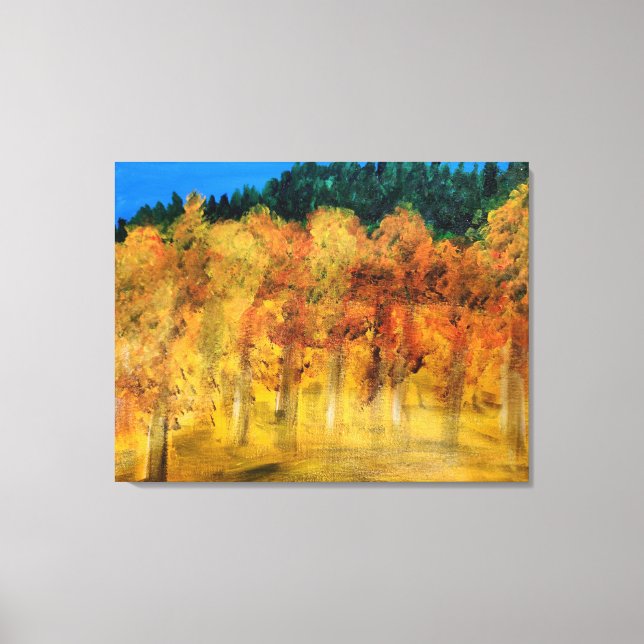 Lienzo Field of Aspens (Anverso)
