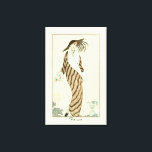 Lienzo Fierce Lady Vintage Art Deco Plate de moda<br><div class="desc">Adaptado de un ilustracion de moda de estilo Art Decó de principios del siglo XX por el artista George Barbier, realicé los colores y añadí la leyenda de una sola palabra para celebrar a las mujeres fuertes y a las damas feroces. Esta imagen muestra una cabeza roja bonito en un...</div>