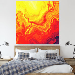 Lienzo Fiery Abstract Flow Art