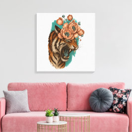 Lienzo Fiery Tiger Bloom