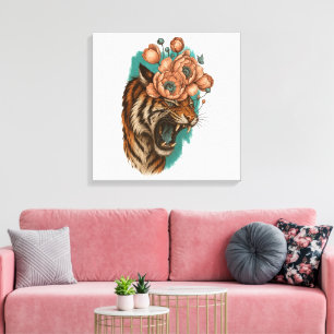 Lienzo Fiery Tiger Bloom