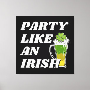 Lienzo Fiesta Como un Irlandés