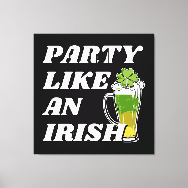 Lienzo Fiesta Como un Irlandés (Anverso)