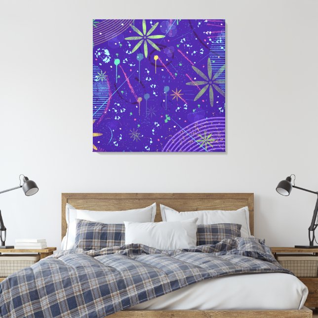 Lienzo Fiesta Crepuscular Púrpura (Insitu(Dormitorio))