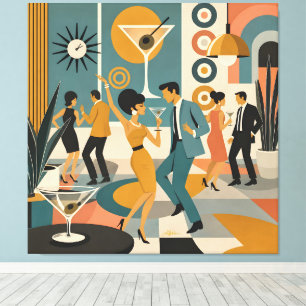 Lienzo Fiesta de Baile de Cóctel Martini Hípico de la Mit