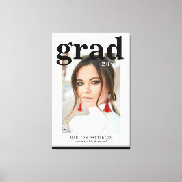 Lienzo Fiesta de Graduación con Foto Elegante Escritura M