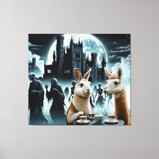 Lienzo Fiesta de la noche del té muerto