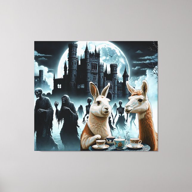 Lienzo Fiesta de la noche del té muerto (Anverso)