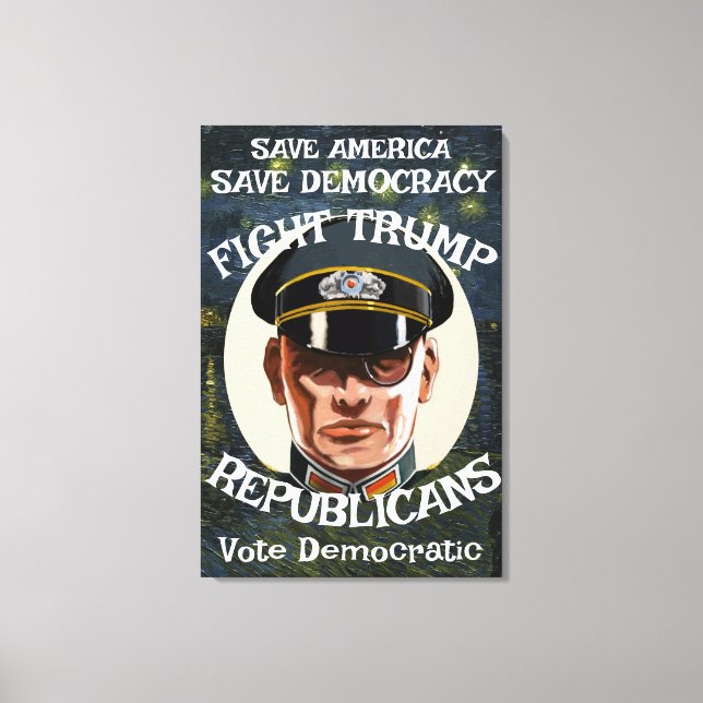 Lienzo Fiesta republicano de Trump Boda de Jubilación Gra (Anverso)