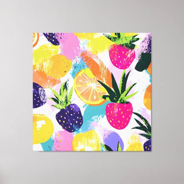 Lienzo Fiesta tropical de frutas de verano (Anverso)