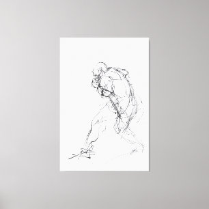 Lienzo Figura abstracta en el esbozo de movimiento -