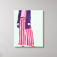 Figura de la moda de pie - Pantalones a rayas