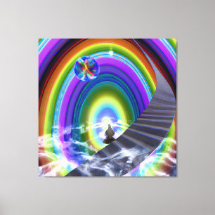 Lienzo Figura de misterio en el Stargate interdimensional