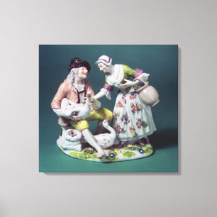 Lienzo Figura de un vendedor de las aves de corral,