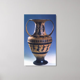 Lienzo Figura negra amphora del ático que representa a