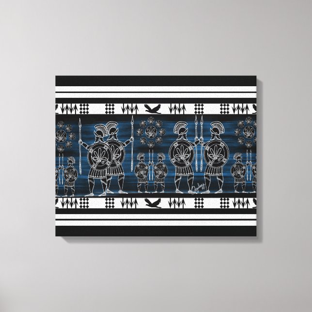 Lienzo Figura negra griega moderna (Anverso)