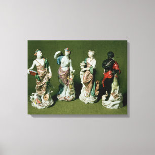 Lienzo Figuras de la porcelana de Plymouth de los cuatro
