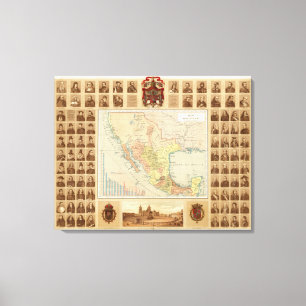 Lienzo Figuras religiosas y seculares de México