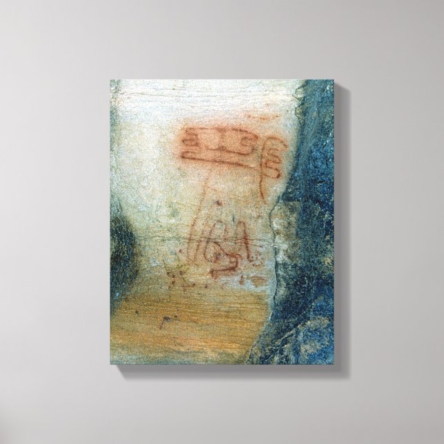 Lienzo Figuras simbólicas (pintura rupestre) (Anverso)