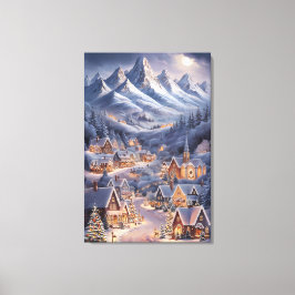 Lienzo Fijne Kerstfeest Winter Wonderland Greeting Card 