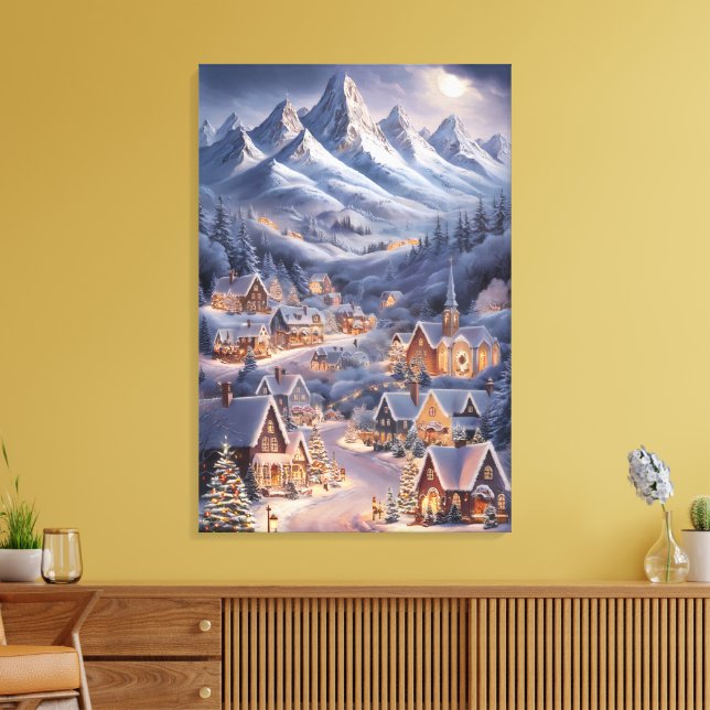 Lienzo Fijne Kerstfeest Winter Wonderland Greeting Card  (Insitu (Sala de estar))