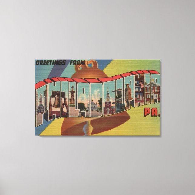 Lienzo Filadelfia, Pennsylvania (Campana de la Libertad) (Anverso)