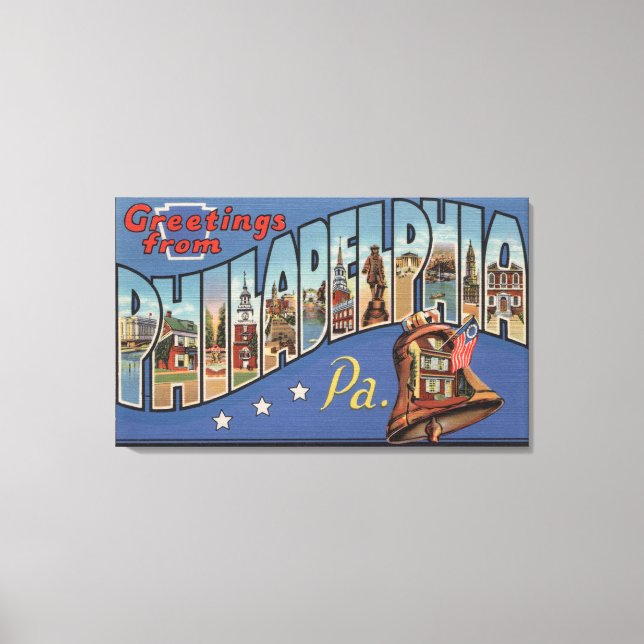 Lienzo Filadelfia, Pennsylvania - Letra grande (Anverso)