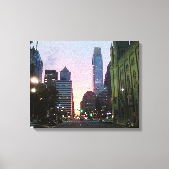 Lienzo Filadelfia Sunset Wraped Canvas (Anverso)