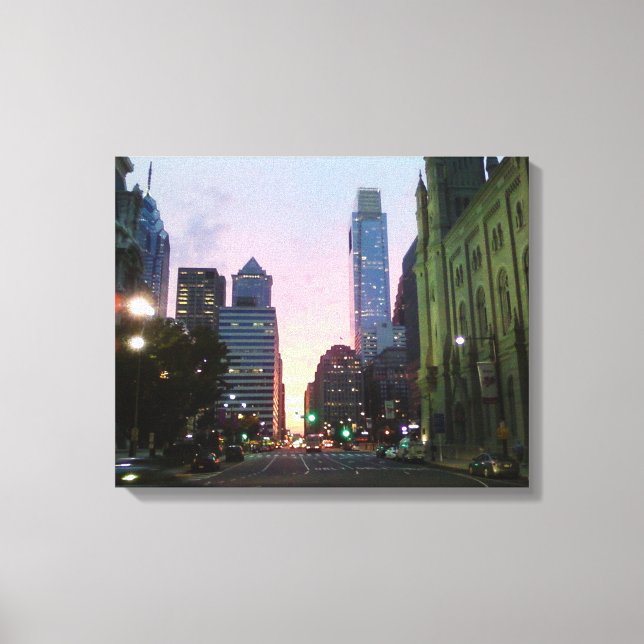 Lienzo Filadelfia Sunset Wraped Canvas (Anverso)