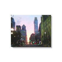 Filadelfia Sunset Wraped Canvas