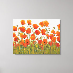 Lienzo Filas de Poppies I