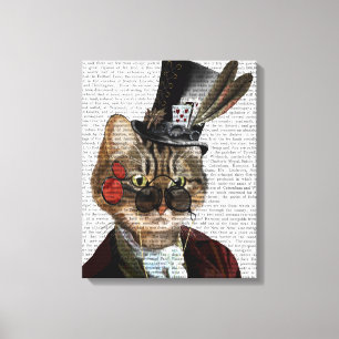 Lienzo Fileas Feline Steampunk Cat & Top Hat