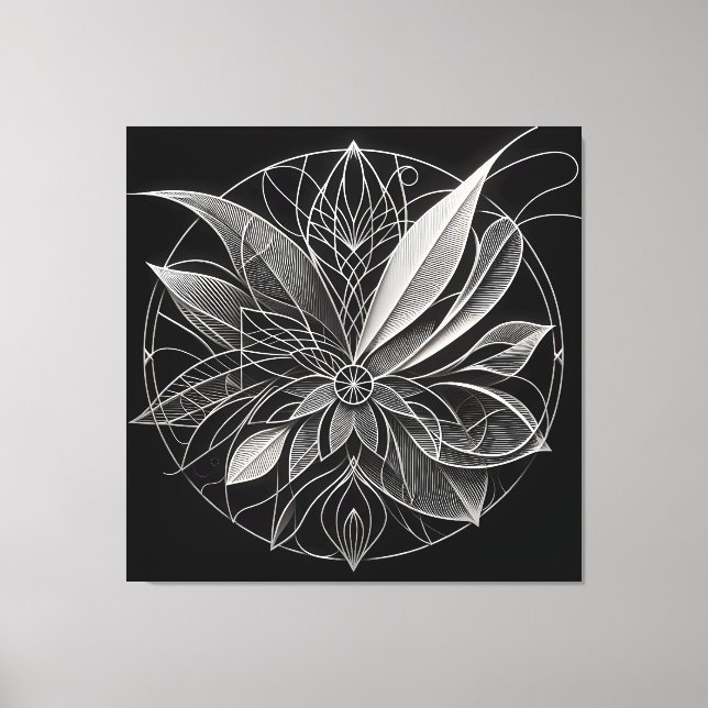 Lienzo Filigree Floral Mandala (Anverso)