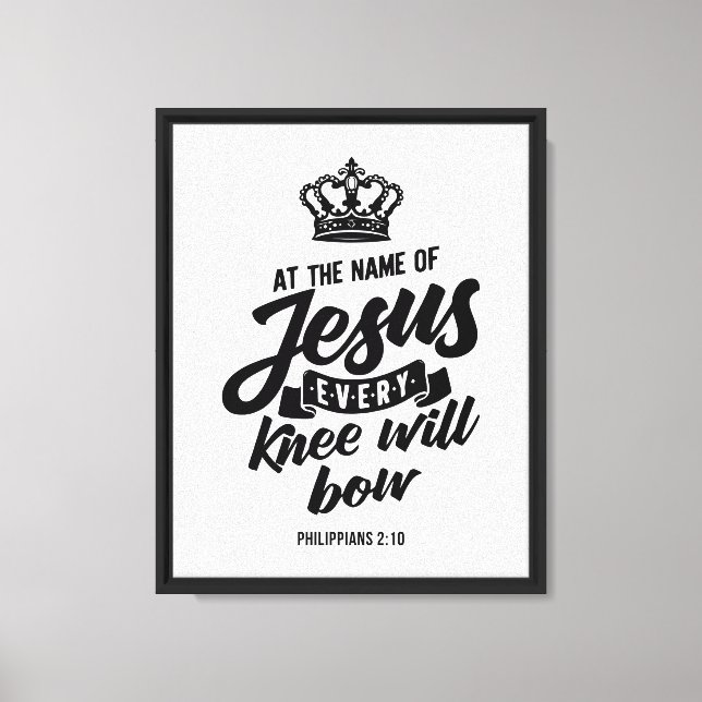 Lienzo Filipenses 2:10 (Anverso)