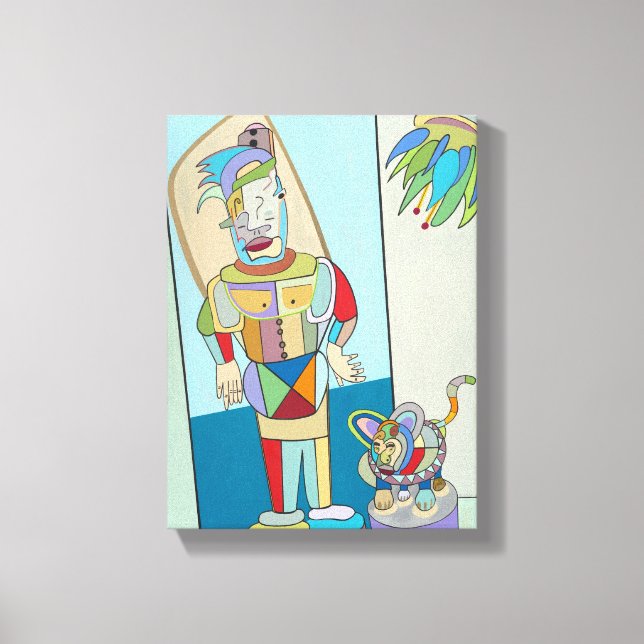 Lienzo "Filipino and Cat" por Ruchell Alexander (Anverso)